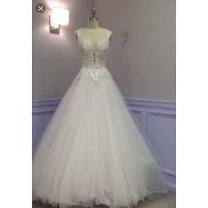 Pnina Tornia Wedding Dress Ball Gown Size 0/2